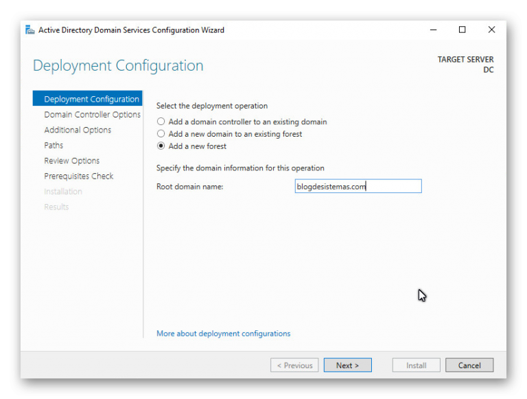 Crear Dominio y primer DC en Windows Server 2019 - Blog de Sistemas