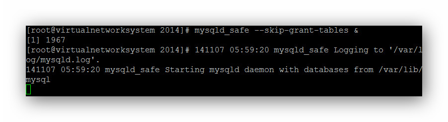 Cambiar password usuario MySQL