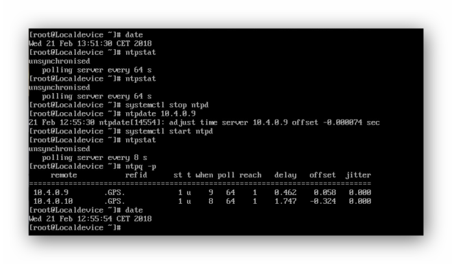 Oracle linux ntp настройка