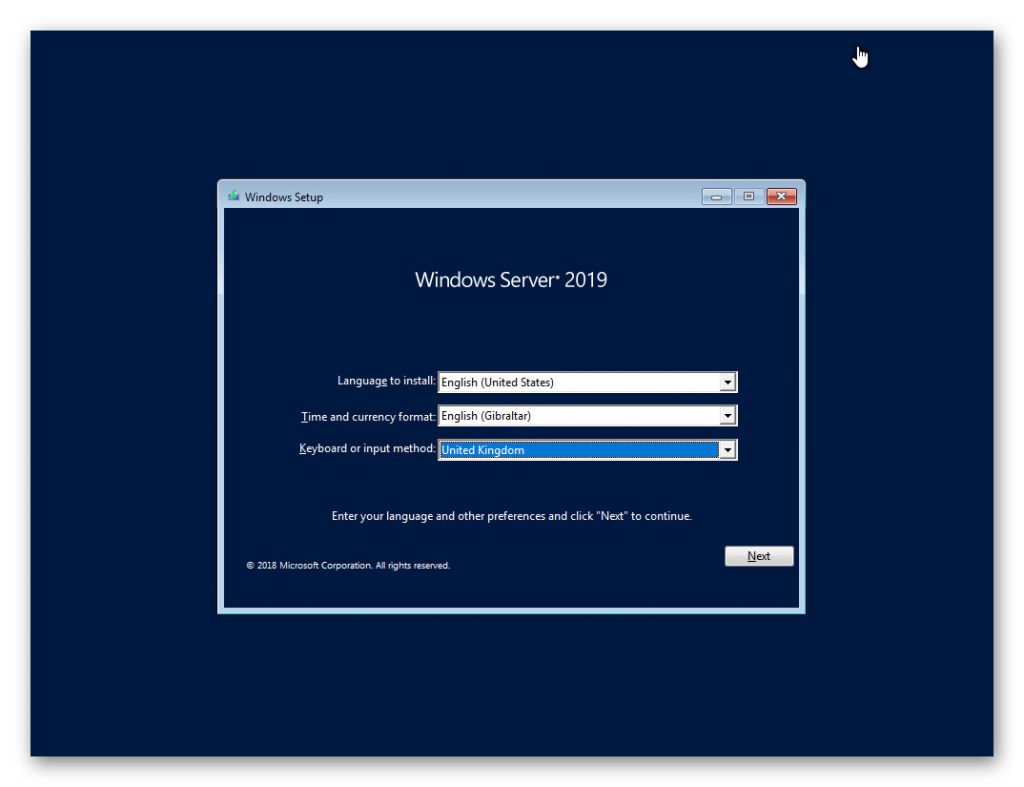 Instalar Windows Server 2019