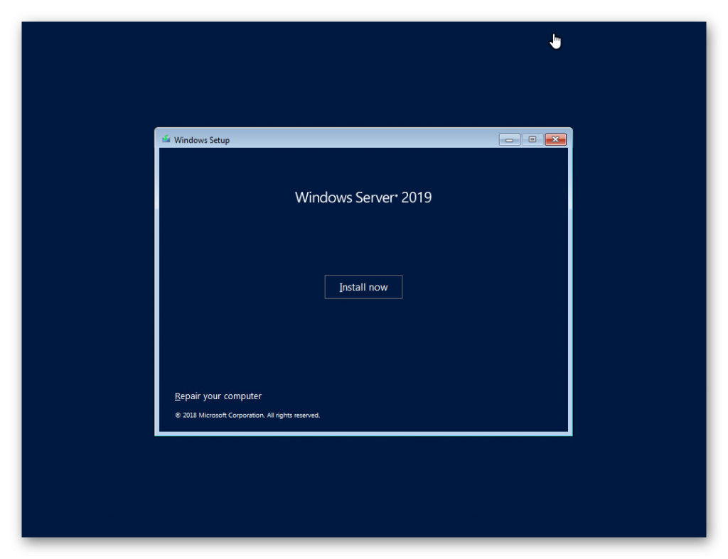 Instalar Windows Server 2019